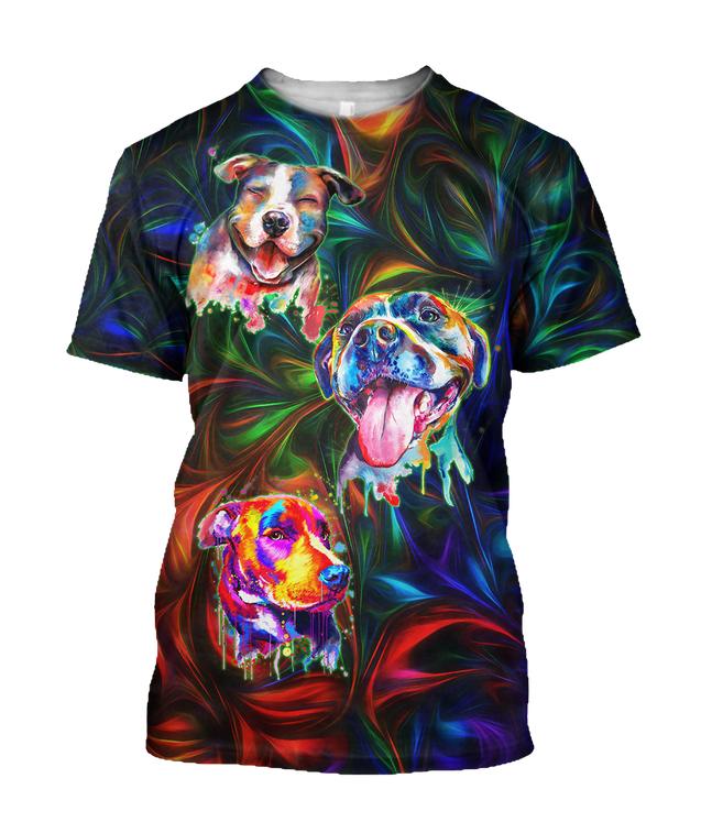 Colorful American Pit Bull Terrier Unisex Shirts JJW13102005