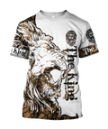 Alpha King Lion Tattoo Tshirt 3D All Over Printed Shirt for Men and Women