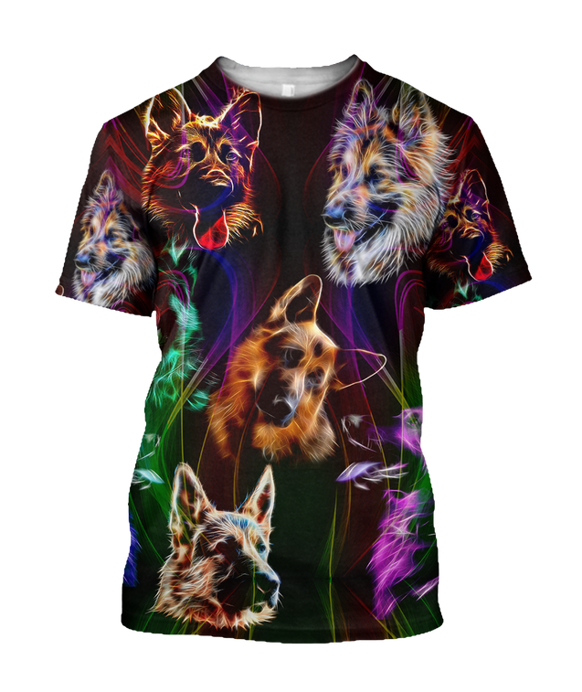 German shepherd colorful hoodie shirt for men and women JJW16092003S