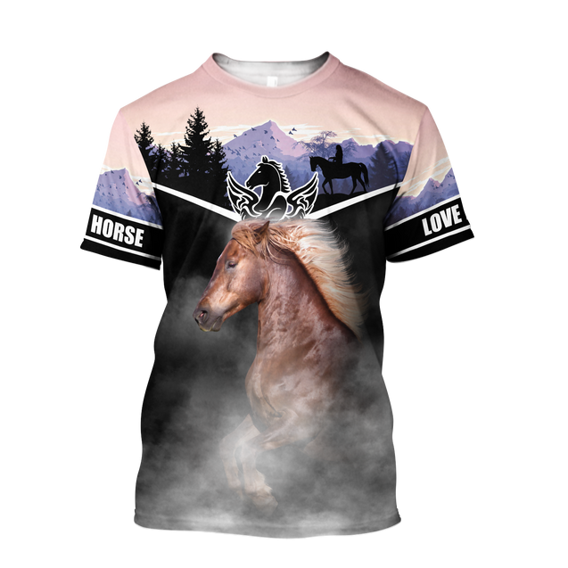 Love Horse 3D All over print for Men and Women shirt Pi030103-Apparel-NNK-T-Shirt-S-Vibe Cosy™