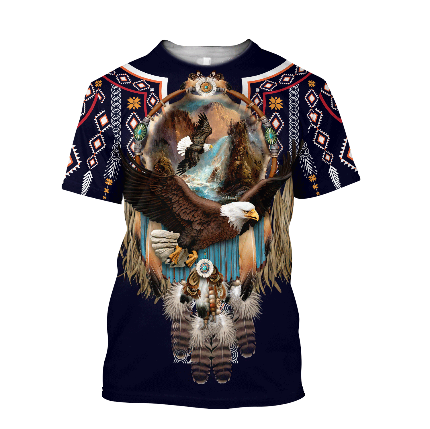 Eagle Fly Dreamcatcher Native American 3D All Over Printed Shirts