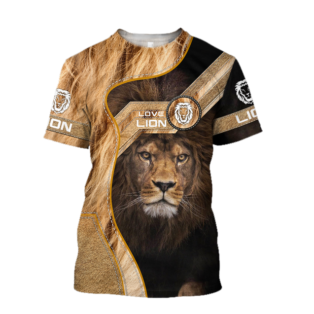 Love Lion 3D all over printed shirts for men and women TR1106201-Apparel-Huyencass-T-Shirt-S-Vibe Cosy™