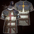 3D All Over Printed Knights Templar Tops-Apparel-HP Arts-T-Shirt-S-Vibe Cosy™