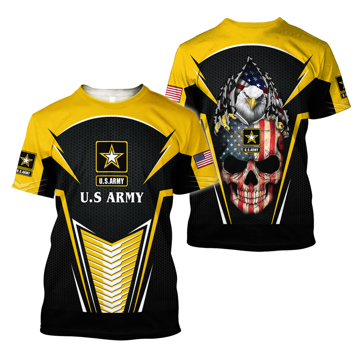 US ARMY SKULL 3d all over Print hoodies Pi270201 PL-Apparel-PL8386-T-Shirt-S-Vibe Cosy™