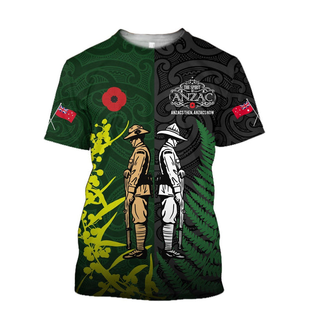 ANZAC day fern-wattle lest we forget Kiwi and Australia Soldier TR050302 - Amaze Style™-Apparel