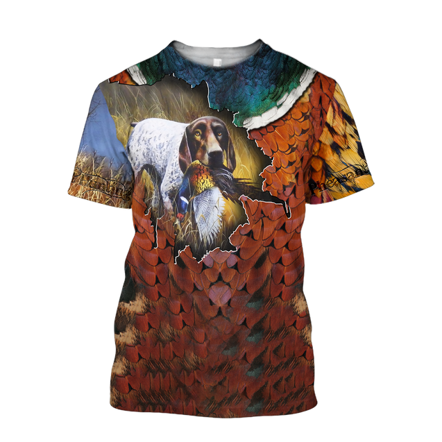 Pheasant GSP Hunting 3D All Over Printed Shirts For Men And Women AZ100102-Apparel-MP-T-Shirt-S-Vibe Cosy™