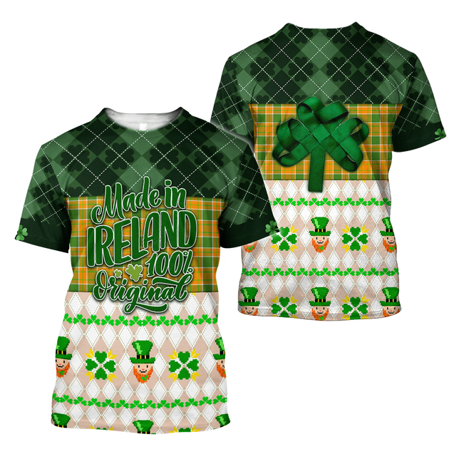 Irish St.Patrick day 3d hoodie shirt for men and women TNA10302003PT