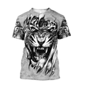 Tiger Tattoo Potrait Tshirt 3D All Over Printed Shirt for Men and Women