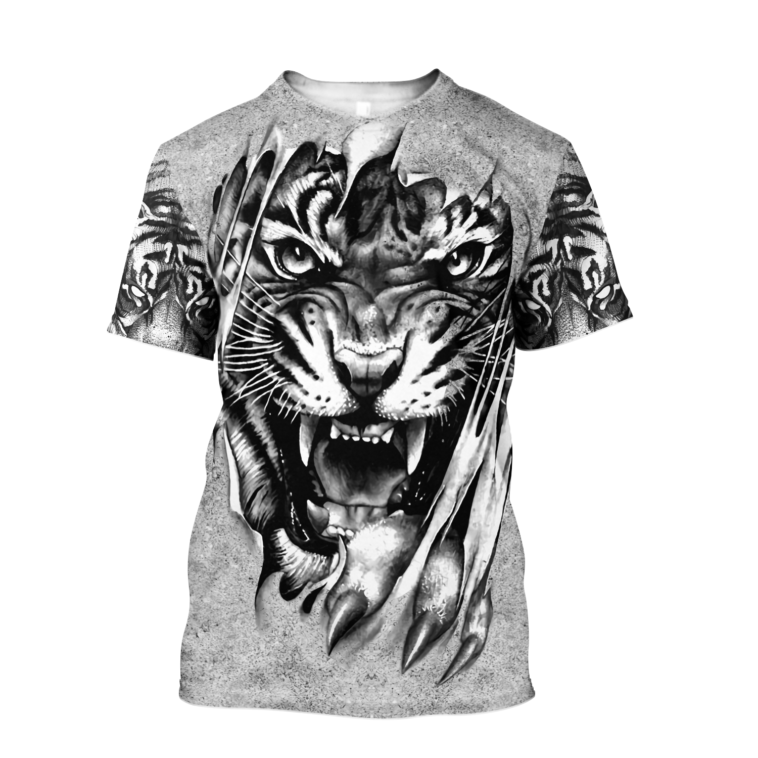 Tiger Tattoo Potrait Tshirt 3D All Over Printed Shirt for Men and Women