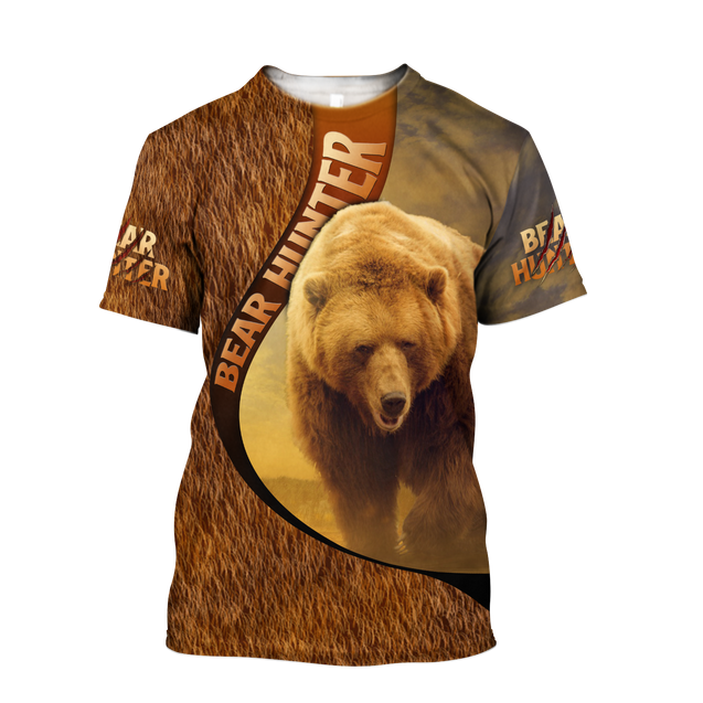 Bears hunter camo 3D all over printer shirts for man and women Pi211202 PL-Apparel-PL8386-T shirt-S-Vibe Cosy™