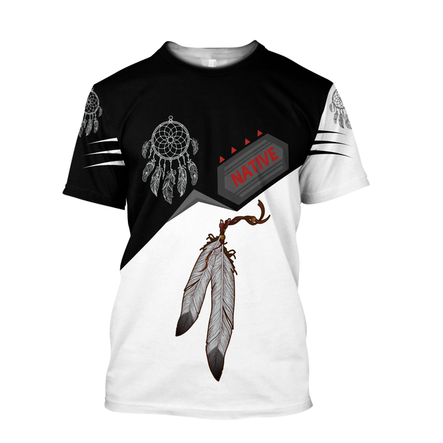 Premium Native American Feather All Over Printed Shirts For Men And Women MEI