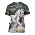 3D All Over Printed Friesian Horse Shirts-Apparel-HP Arts-T-Shirt-S-Vibe Cosy™