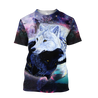 Black and White Norse Wolves Unisex Shirts All Over Printed TNA10222002