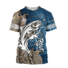 Trout Fishing Tattoo camo shirts for men and women blue color TR2108203