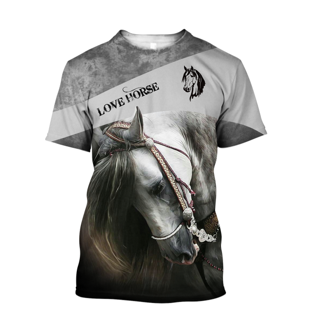 Beautiful Horse 3D All Over Printed shirt for Men and Women Pi070101-Apparel-NNK-T-Shirt-S-Vibe Cosy™