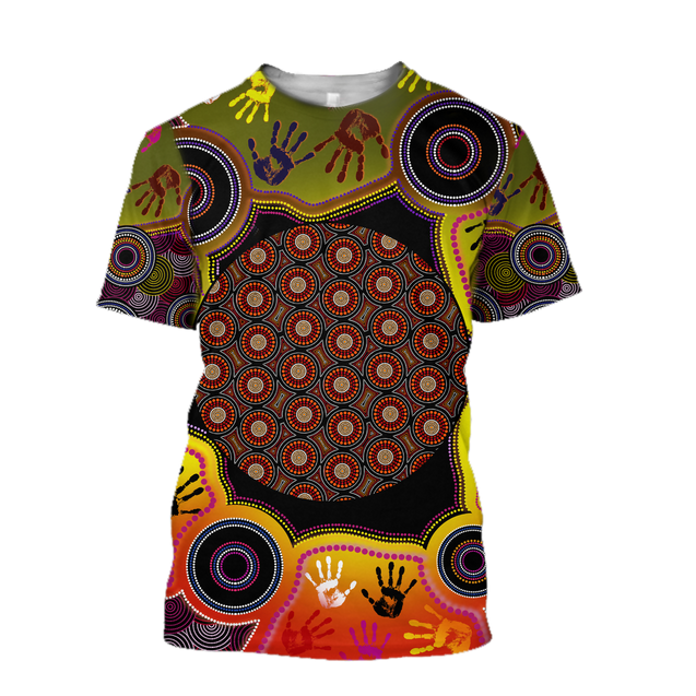 Aboriginal Indigenous Circle Dot Painting Hand Art Shirt For Men And Women