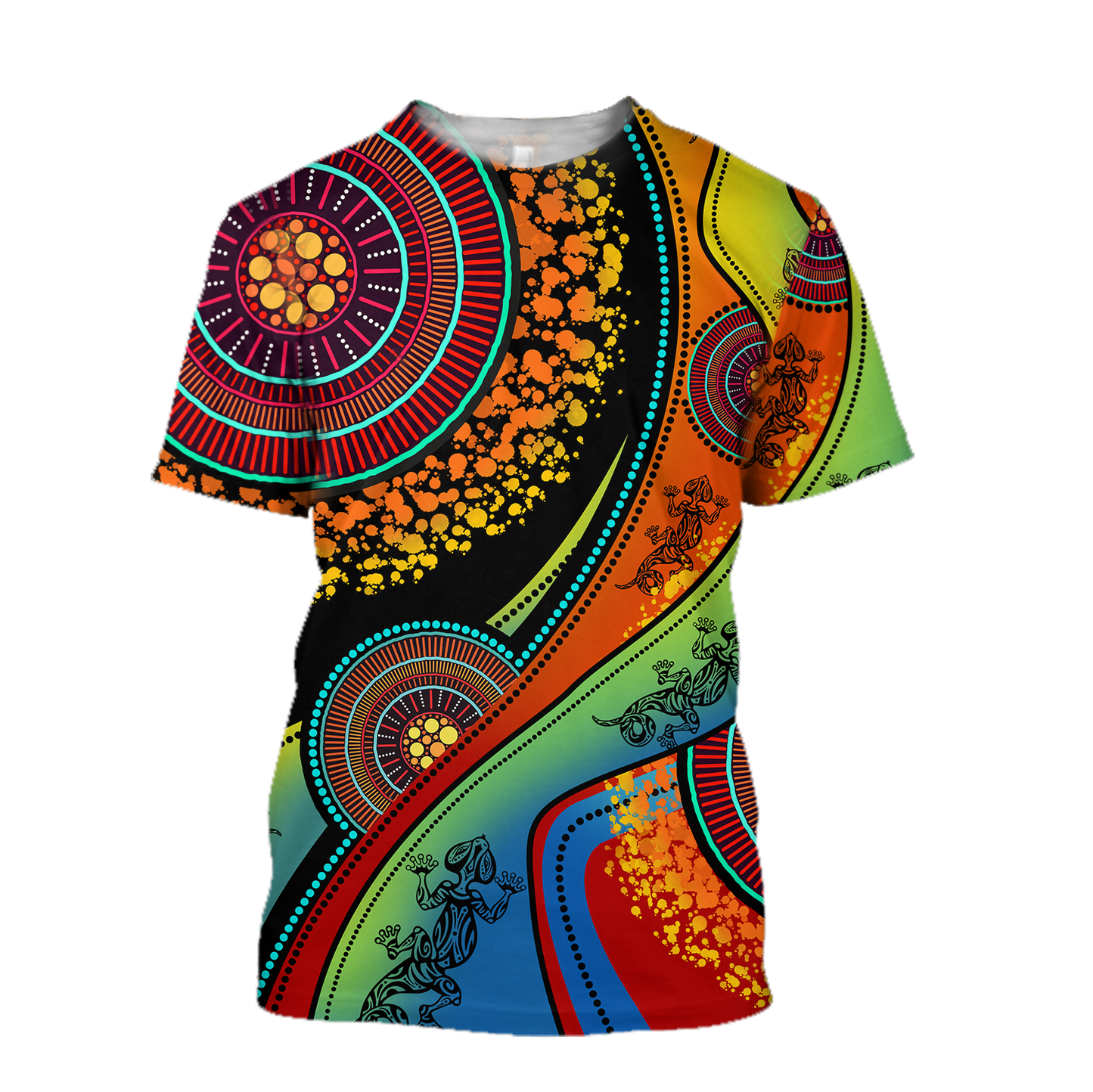 Aboriginal Australia Indigenous Lizard Painting Art shirts for men and women TR2606203S-Apparel-Huyencass-T-Shirt-S-Vibe Cosy™