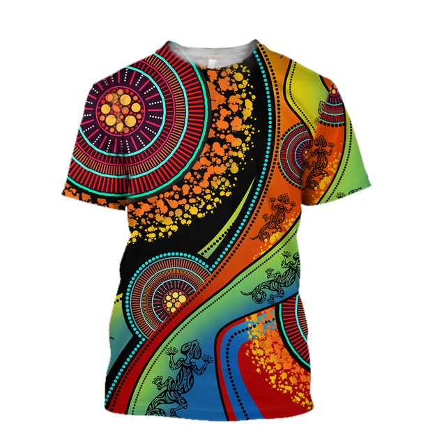 Aboriginal Australia Indigenous Lizard Painting Art shirts for men and women TR2606203S-Apparel-Huyencass-T-Shirt-S-Vibe Cosy™