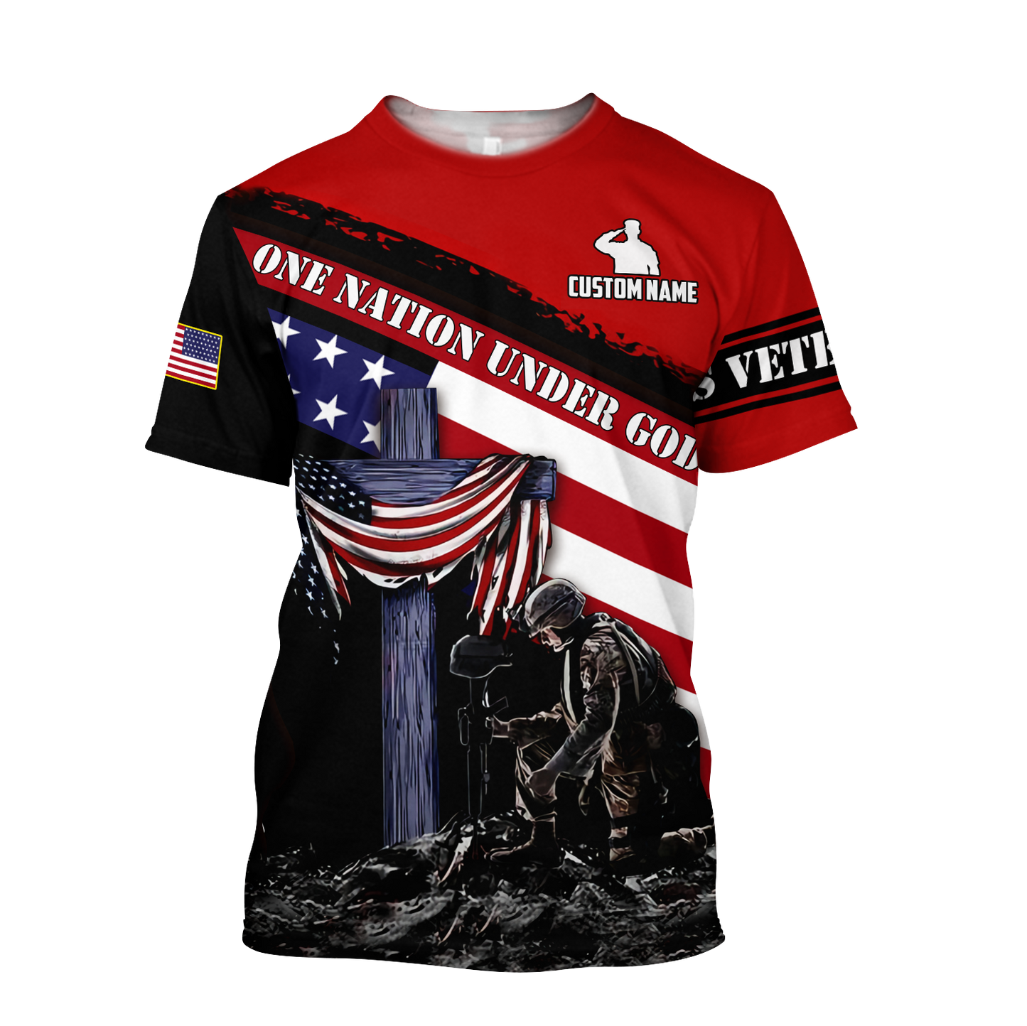 One Nation Under God US Veteran 3D All Over Printed Shirts TNA11032003