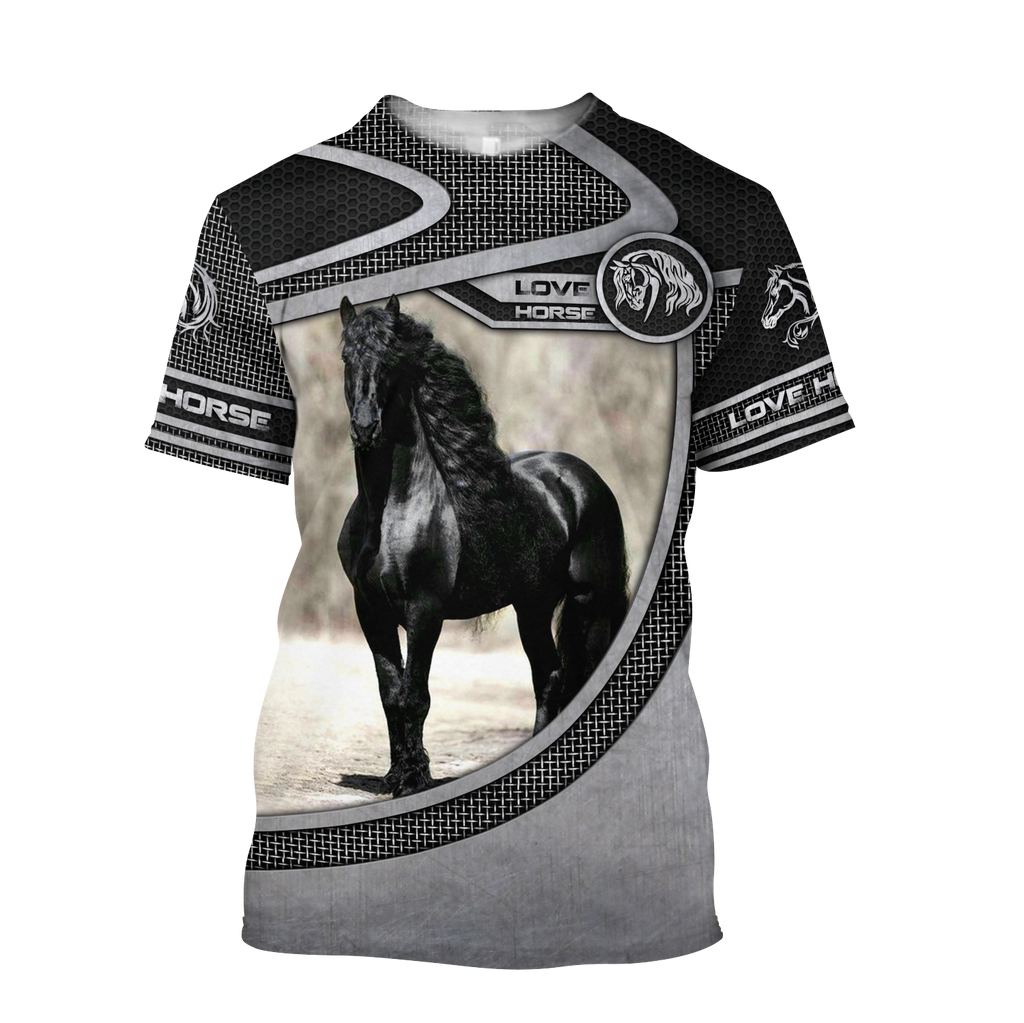 Love Horse 3D All Over Printed Shirts Pi150501-Apparel-TA-T-Shirt-S-Vibe Cosy™