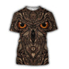 All Over Printed The Night Owl Shirts and Shorts-Apparel-HP Arts-T-Shirt-S-Vibe Cosy™