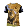 Lion in Wildlife Over Printed Hoodie