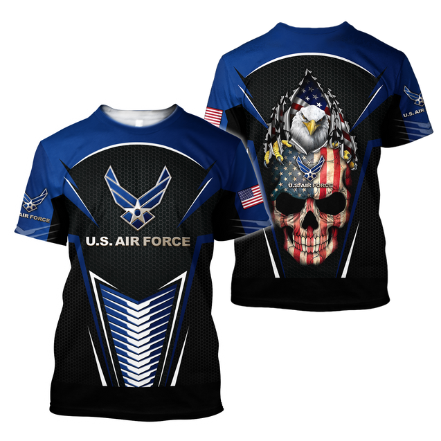 US AirForce skull 3d all over printed for man and women Pi270202 PL-Apparel-PL8386-T-Shirt-S-Vibe Cosy™
