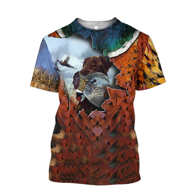 Pheasant Labrador Hunting 3D All Over Printed Shirts For Men And Women AZ100101-Apparel-MP-T-Shirt-S-Vibe Cosy™