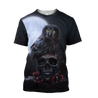 Skull And Owl All Over Printed Hoodie For Men And Women MEI