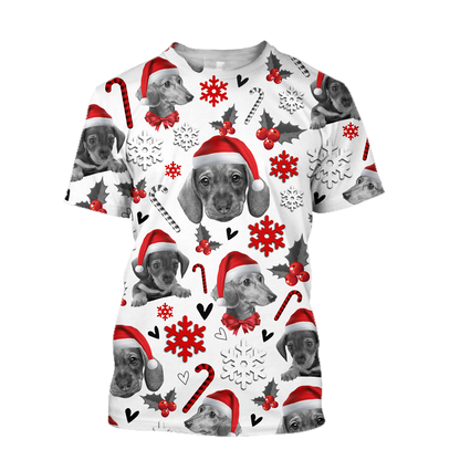 3D Dachshund Xmas Pattern Unisex Hoodie TR3010204