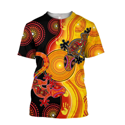 Aboriginal Australia Indigenous Lizards and the Sun shirts for men and women