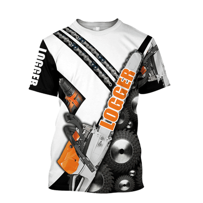 Logger Man Black and White 3D Unisex Hoodie Logger VP12112001XT