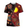 Aboriginal Australia Flag Dot Painting Art Shirt For Men And Women