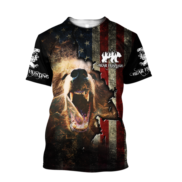 Bear hunter camo 3D all over printed shirts for men and women Pi111202 PL-Apparel-PL8386-T shirt-S-Vibe Cosy™