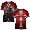 Premium Knight Templar Red Cross All Over Printed Shirts For Men And Women MEI