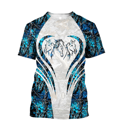 Beautiful Horse 3D All Over Printed shirt for Men and Women Pi060103-Apparel-TA-T-Shirt-S-Vibe Cosy™