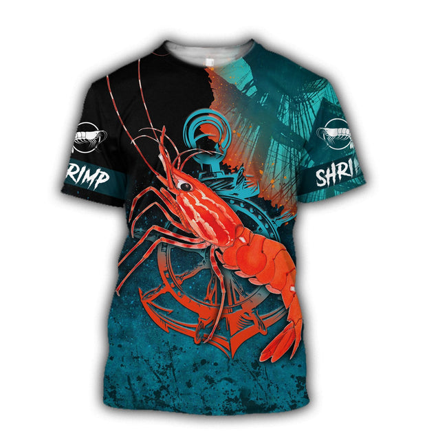 Shrimp on the helm 3D all over printing shirts for men and women TR110101 - Amaze Style™-Apparel