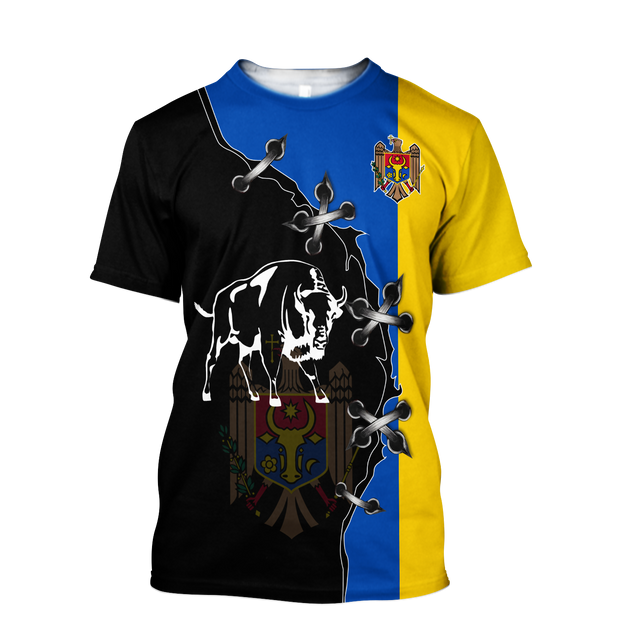 Moldova Aurochs 3D All Over Printed Hoodie Shirt Limited by SUN HAC230603-Apparel-SUN-T-Shirt-S-Vibe Cosy™