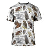 3D All Over Printed Owls of The World Shirts And Shorts-Apparel-HP Arts-T-Shirt-S-Vibe Cosy™