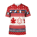 Christmas CANADA Maple Leaf Pi181001-Apparel-NNK-T-Shirt-S-Vibe Cosy™