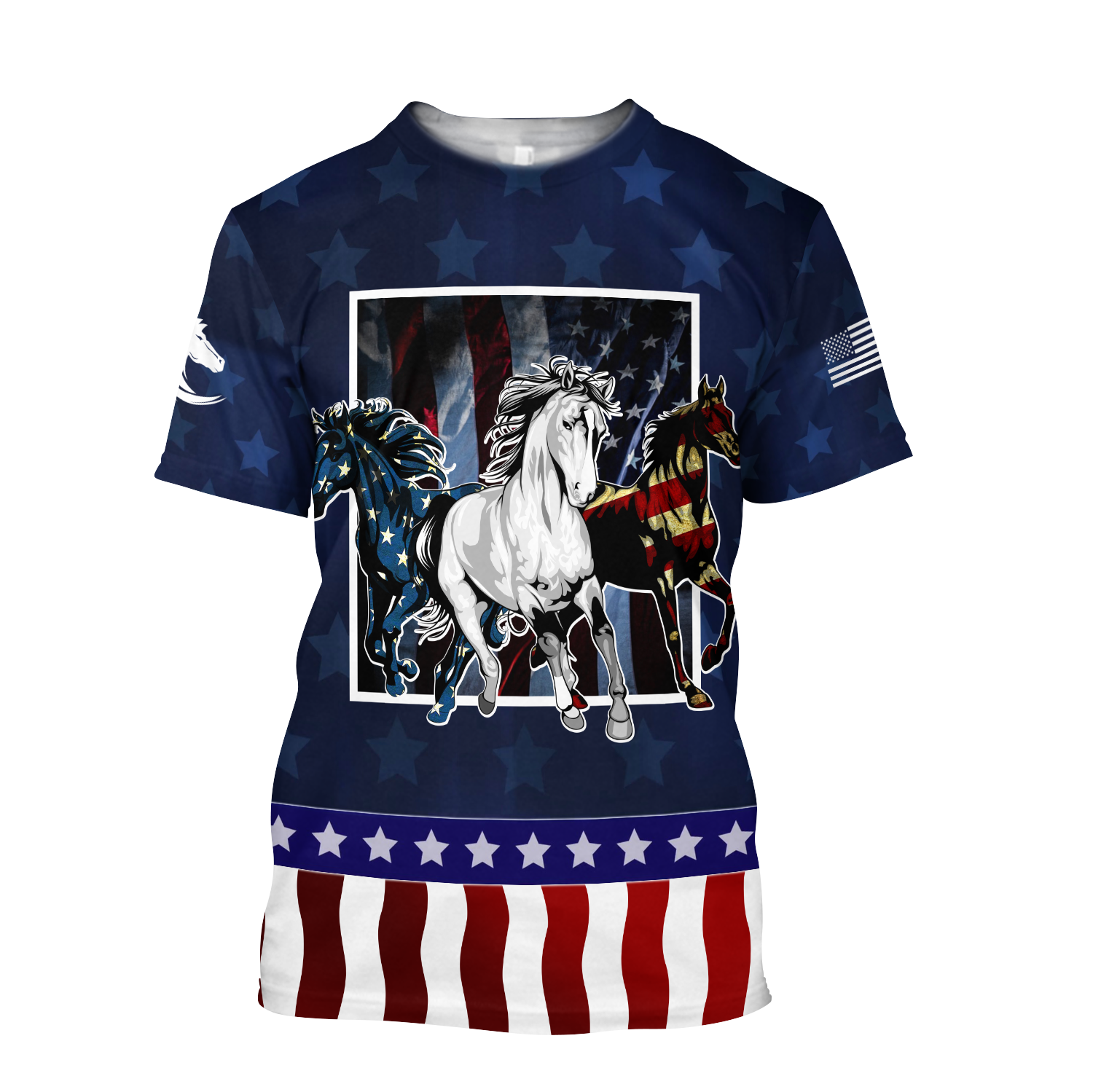 Horses Flag 3D All Over Printed Shirts Pi16062001-Apparel-TA-T-Shirt-S-Vibe Cosy™
