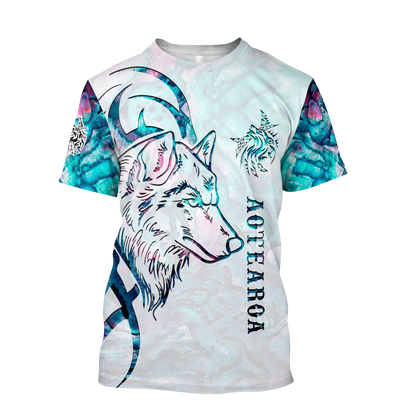 Paua shell wolf tattoo 3d all over printed shirt and short for man and women-Apparel-PL8386-T-shirt-S-Vibe Cosy™
