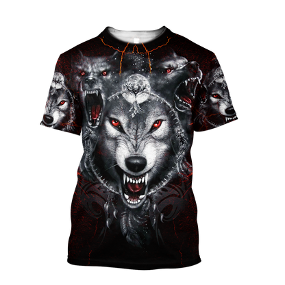 All Over Printed Wolf Hoodie MEI09102003-MEI