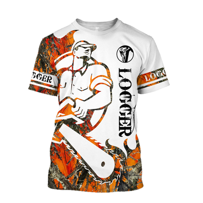 Logger Man Tattoo Orange Unisex Shirts TRST1010202