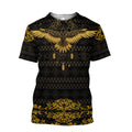 Eagle Gold Pattern 3D All Over Printed Shirts For Men