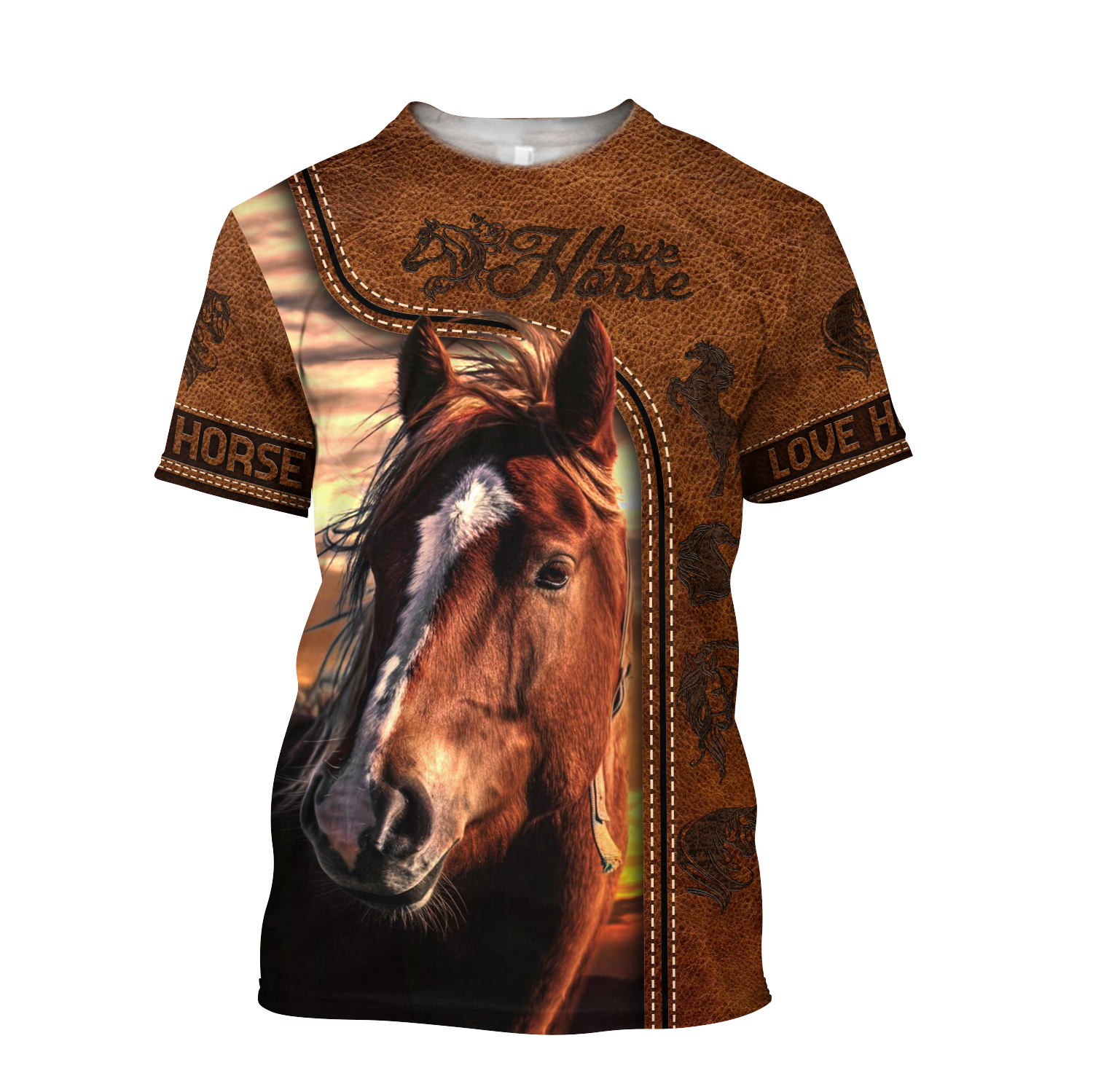 Love Horse 3D All Over Printed Shirt Hoodie For Men And Women Pi150401-Apparel-TA-T-Shirt-S-Vibe Cosy™