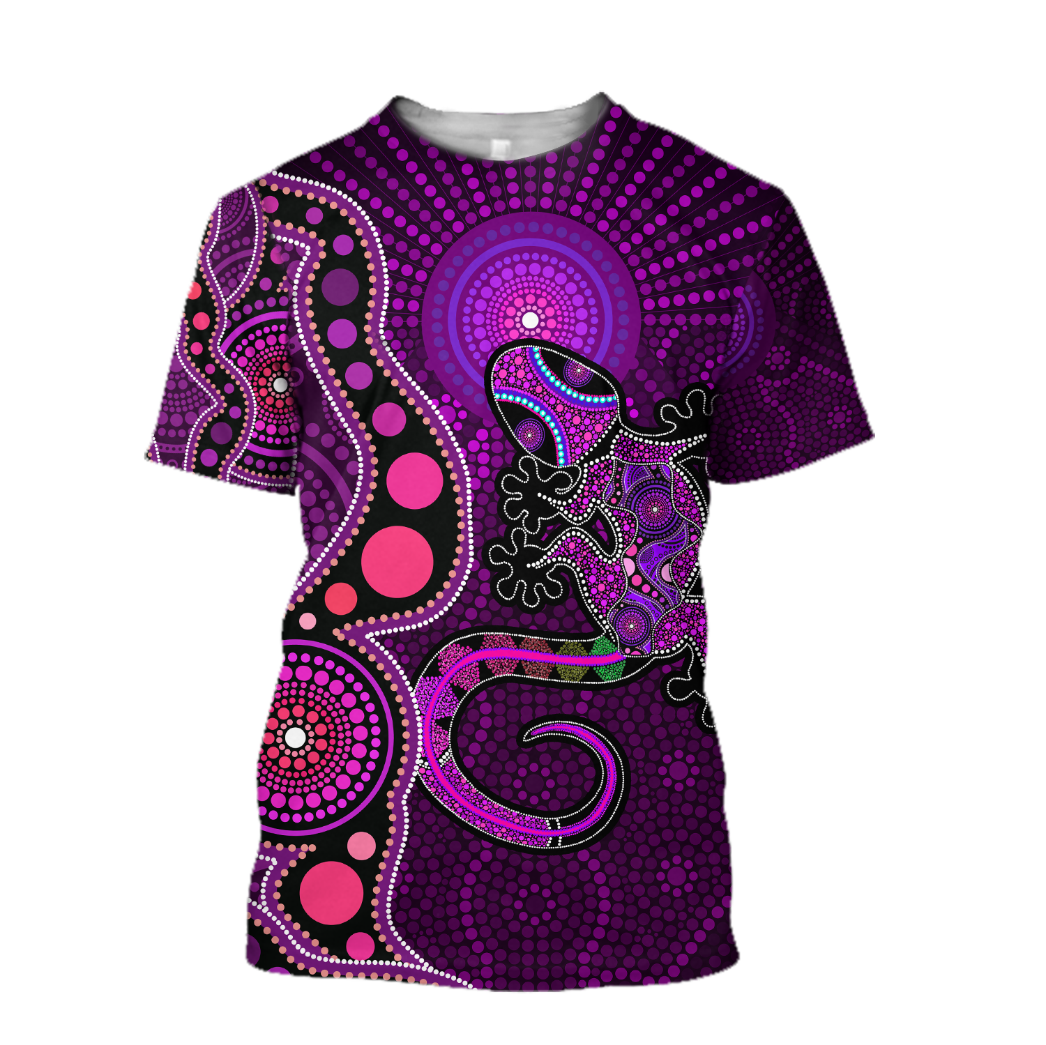 Aboriginal Australia Indigenous Purple The Lizard and The Sun shirts for men and women-Apparel-Huyencass-Hoodie-S-Vibe Cosy™