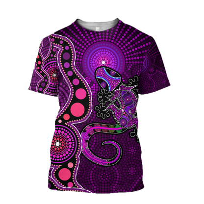 Aboriginal Australia Indigenous Purple The Lizard and The Sun shirts for men and women-Apparel-Huyencass-Hoodie-S-Vibe Cosy™