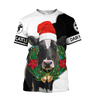 Dairy Cattle Mery Christmas 3D All Over Printed Shirts For Men And Woman