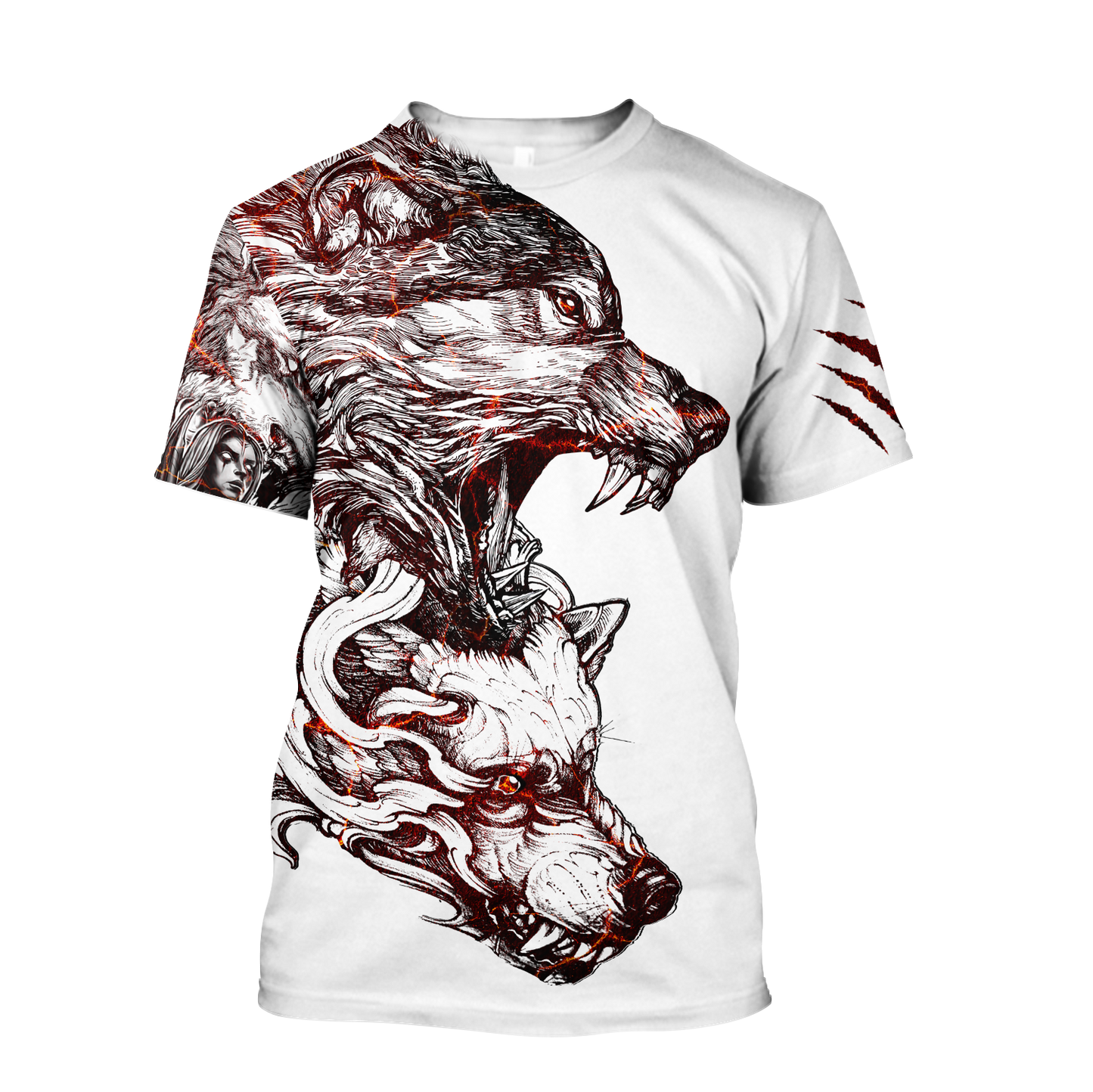 Alpha Wolf Tattoo 3D All Over Printed Unisex Shirts